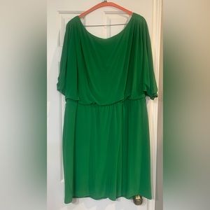 Jessica Simpson Kelly Green, fully lined, cold shoulder dress, size 2X